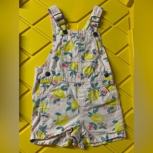 🍋🩷OSHKOSH B’GOSH LEMON & PEACH OVERALLS🍋🩷